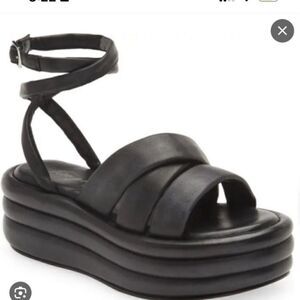 Free People Harper Flatform Sandals US 7.5 Black